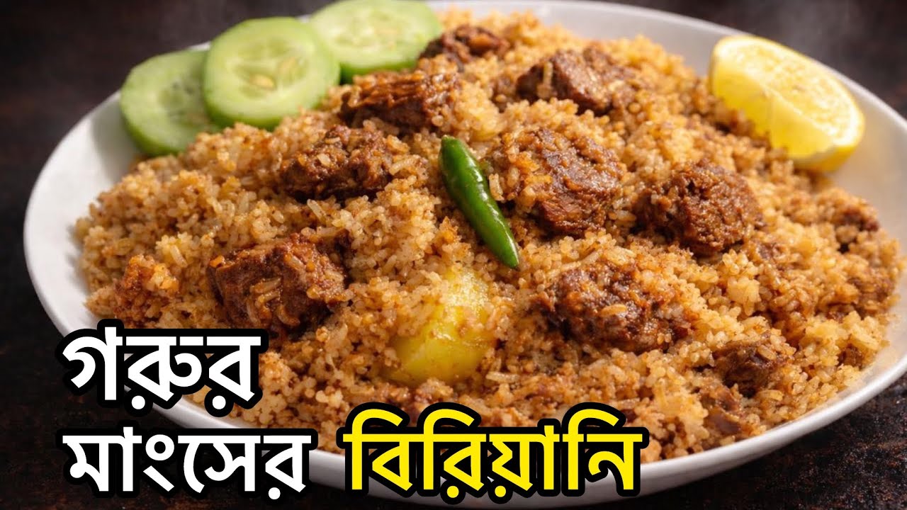 রেস্টুরেন্ট স্টাইল গরুর মাংসের বিরিয়ানি | Easy Beef Biryani Recipe at Home | Beef Biriyani 