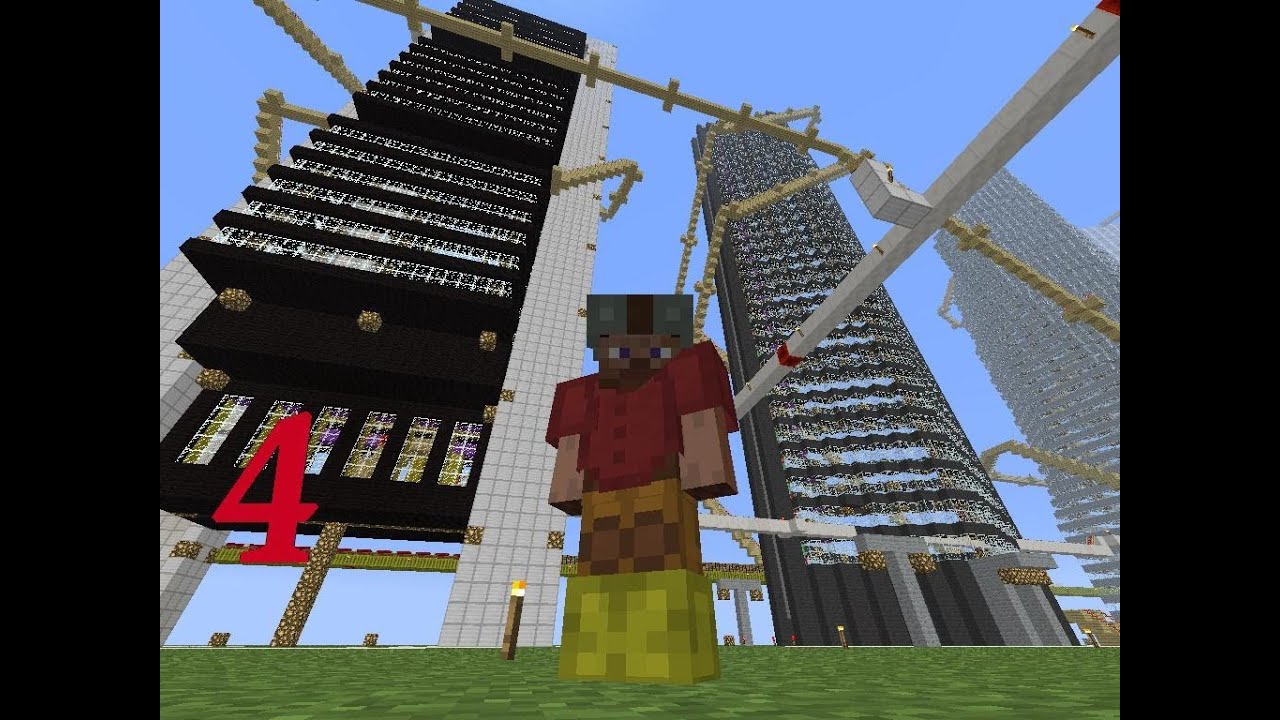 Minecraft La Montaña Rusa 4ª PARTE-LAS 4 TORRES DE MADRID- Roller Coaster.