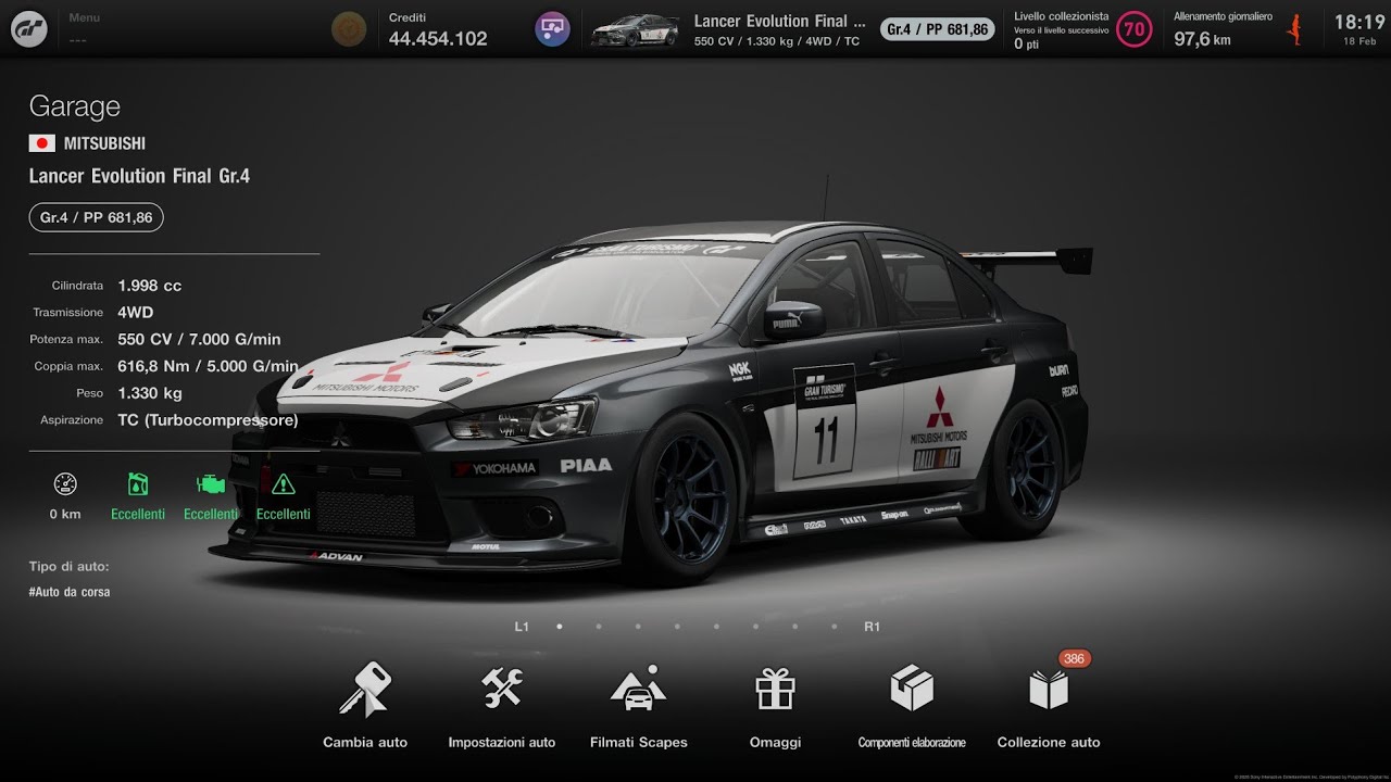 GT7 SPA 700PP - MITSUBISHI LANCER EVO FINAL GR4