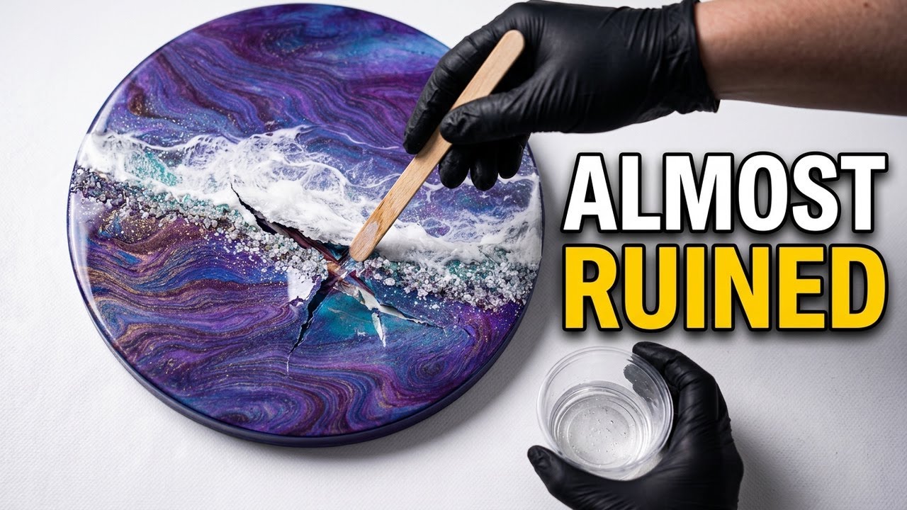 I Added White Foam to the Ocean Resin and This Happened | Ocean Resin Art Part 2
