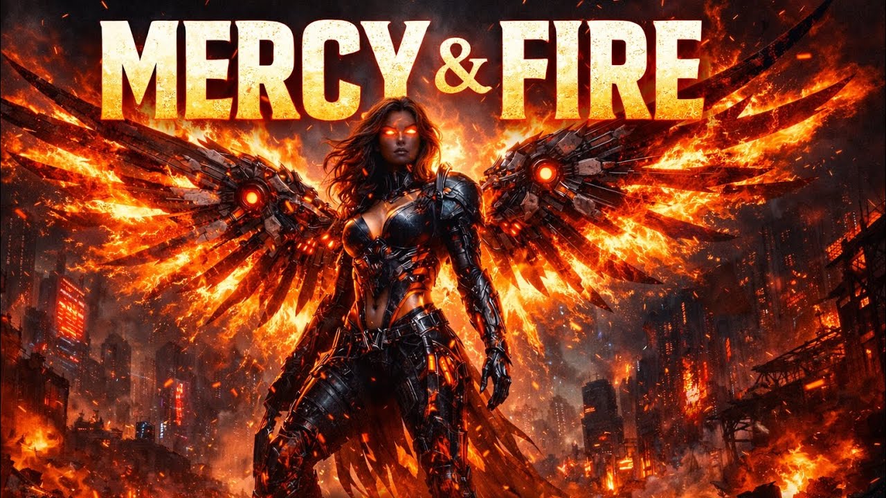 MERCY & FIRE 🔥 | Cyberpunk Fire Angel | Epic Dark Rock / Metal Music Video