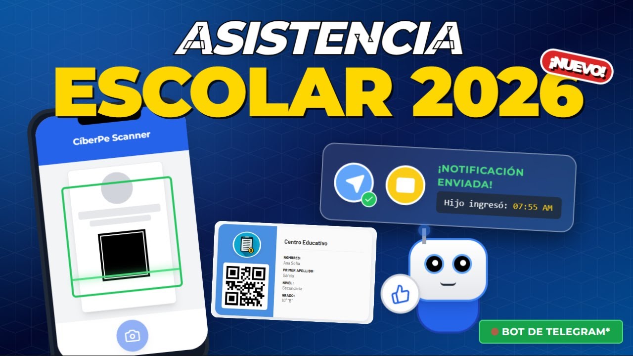App Asistencia Colegios 2026: Sistema QR con ALERTA de Entrada y Salida (Tiempo Real)