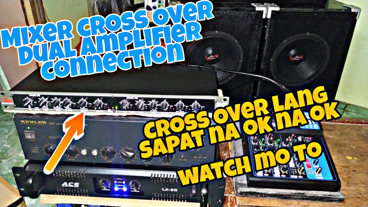 Mixer To Cross Over To Dual amplifier Connection, Mini Sound System Basic Set up,