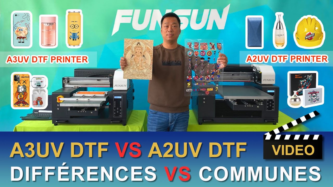 A2UV DTF vs A3UV DTF , Différences VS Communes
