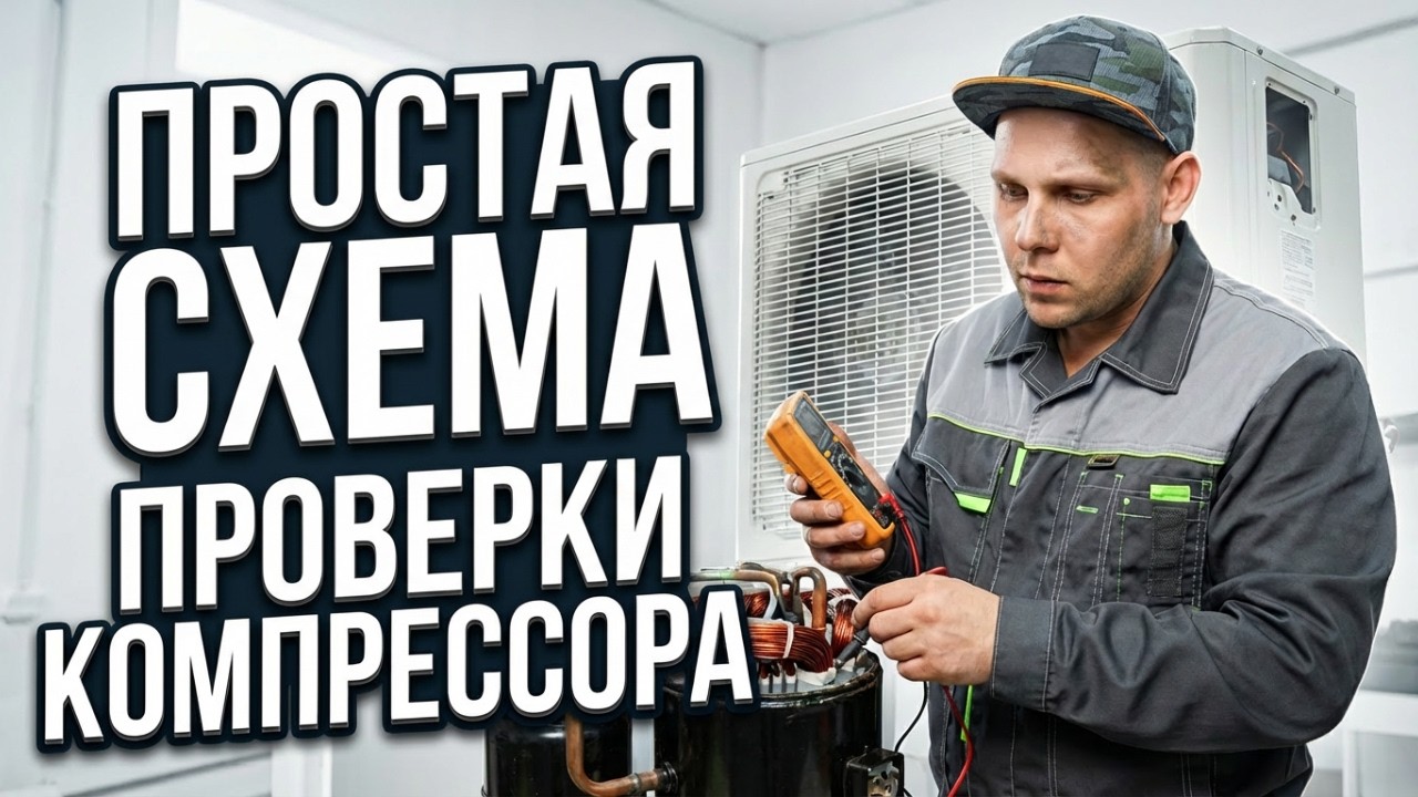ИНСТРУКЦИЯ для Монтажника за 5 МИН  Как проверить и подключить компрессор кондиционера