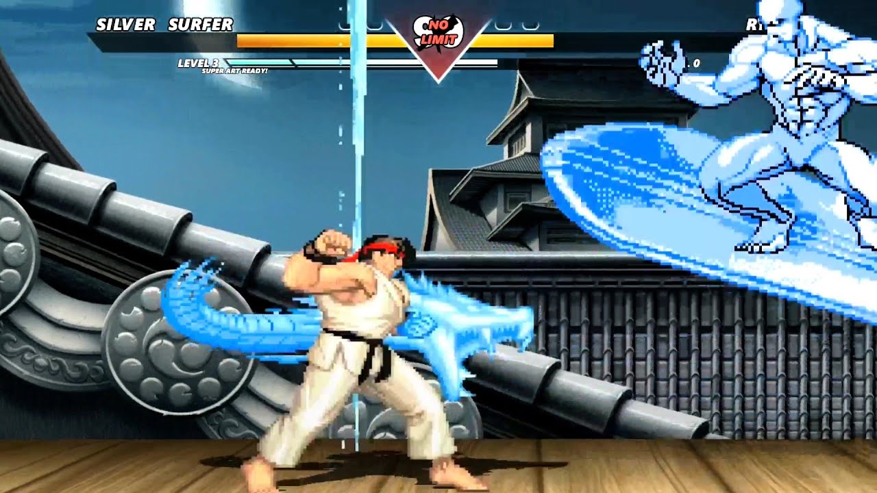 SILVER SURFER vs RYU - Highest Level Amazing Fight!