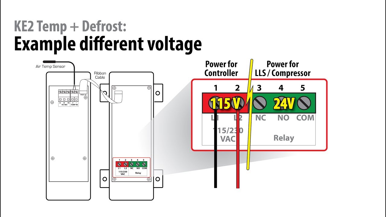 How to Wire the KE2 Temp + (Air) Defrost - Video 091  (FAQ: Walkin  Freezers, Walk in Coolers)