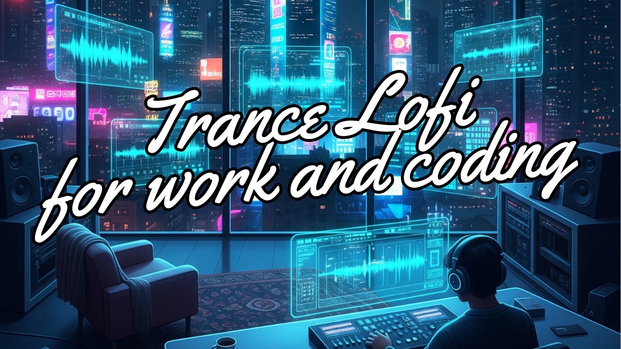 Late Night Coding in Neo-Tokyo | Progressive Lofi Beats (State of Trance Vibes)