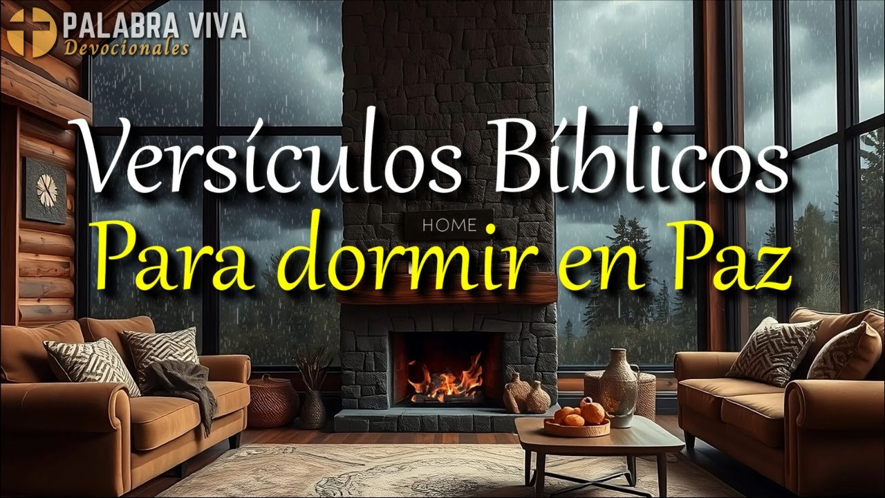Duerme con la Palabra de Dios y lluvia relajante | Versiculos Biblicos de Paz | Bible in Spanish