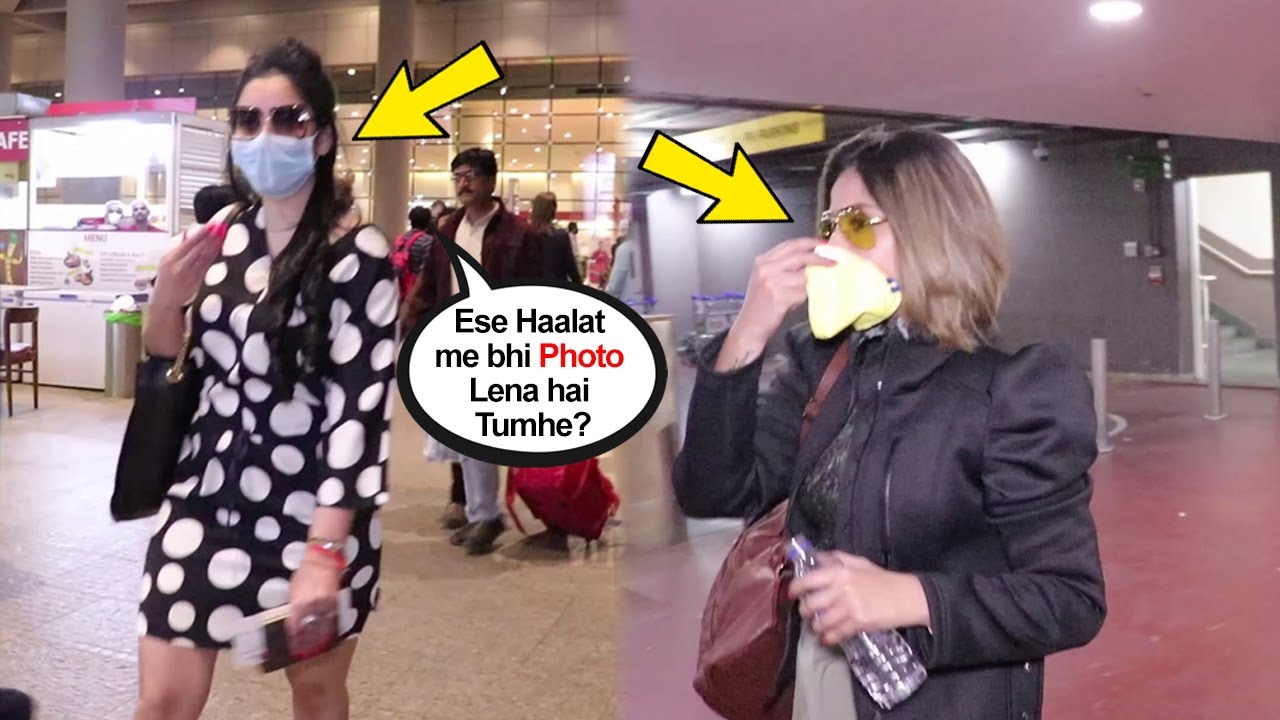 Sanjay Dutt Wife Manyata Dutt and  UrvashiDholakia SNAPPED wearing Mask At the Airport