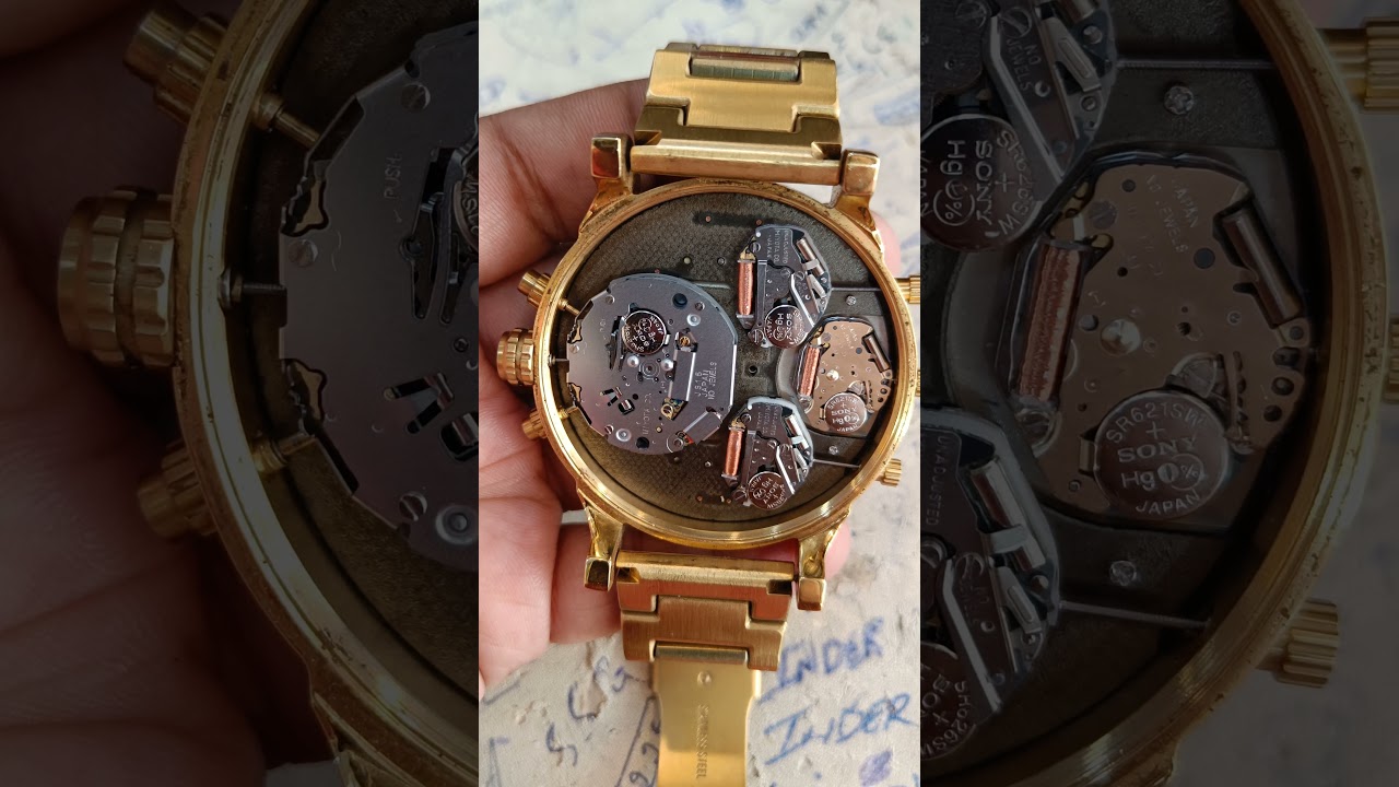 Diesel Golden Men Watches Internal Mechanism #dieselwatches #navyawatchgallery #shorts