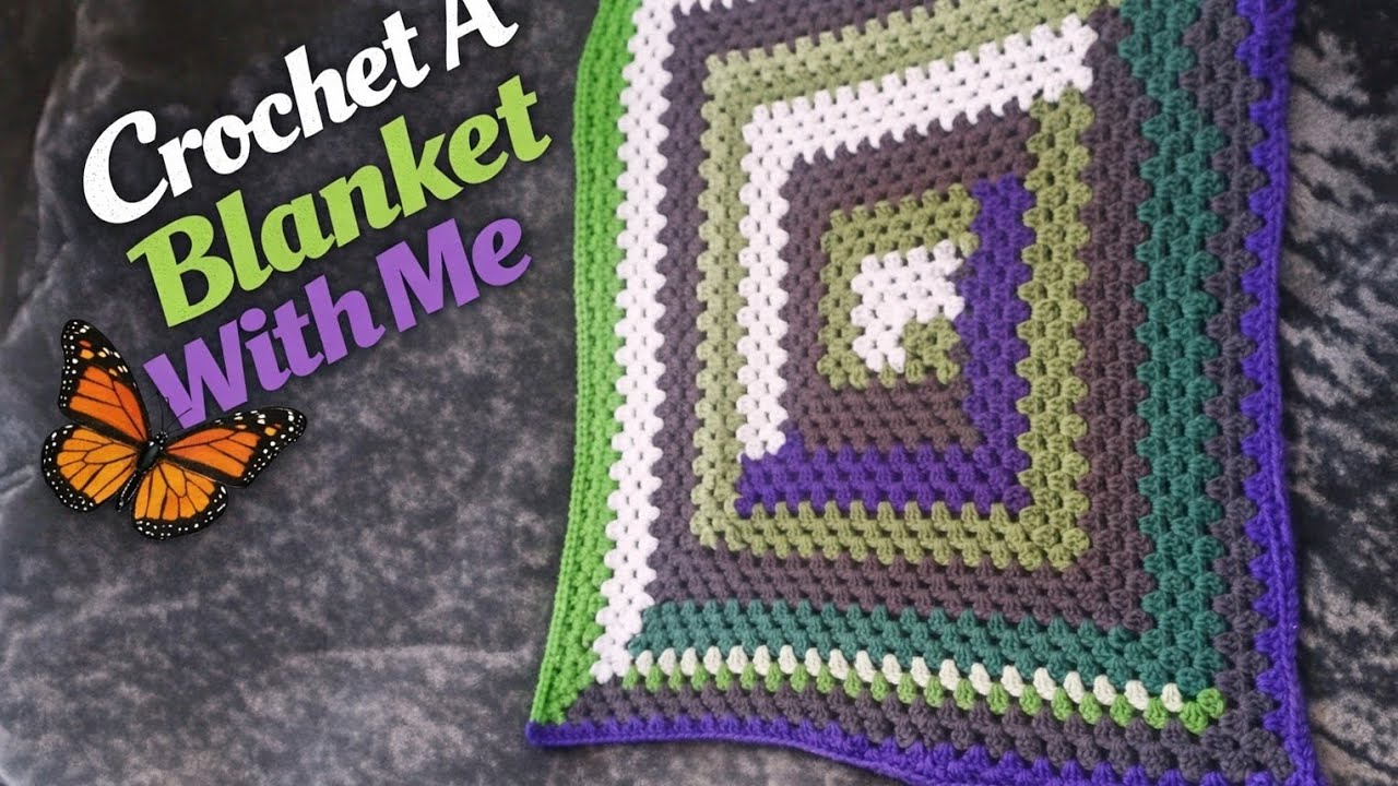 #crochet #asmr #blanket Crochet with me