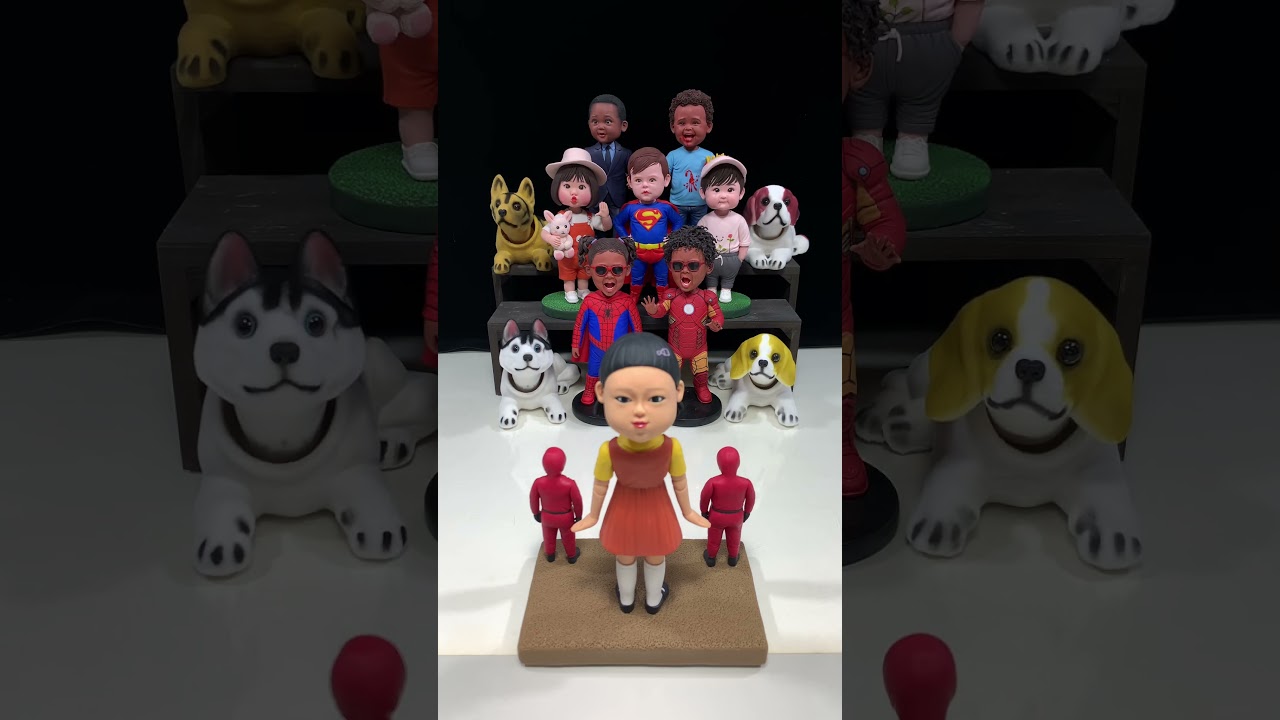 Handmade Clay Bobbleheads Play Squid Game &ndash; So Much Fun!