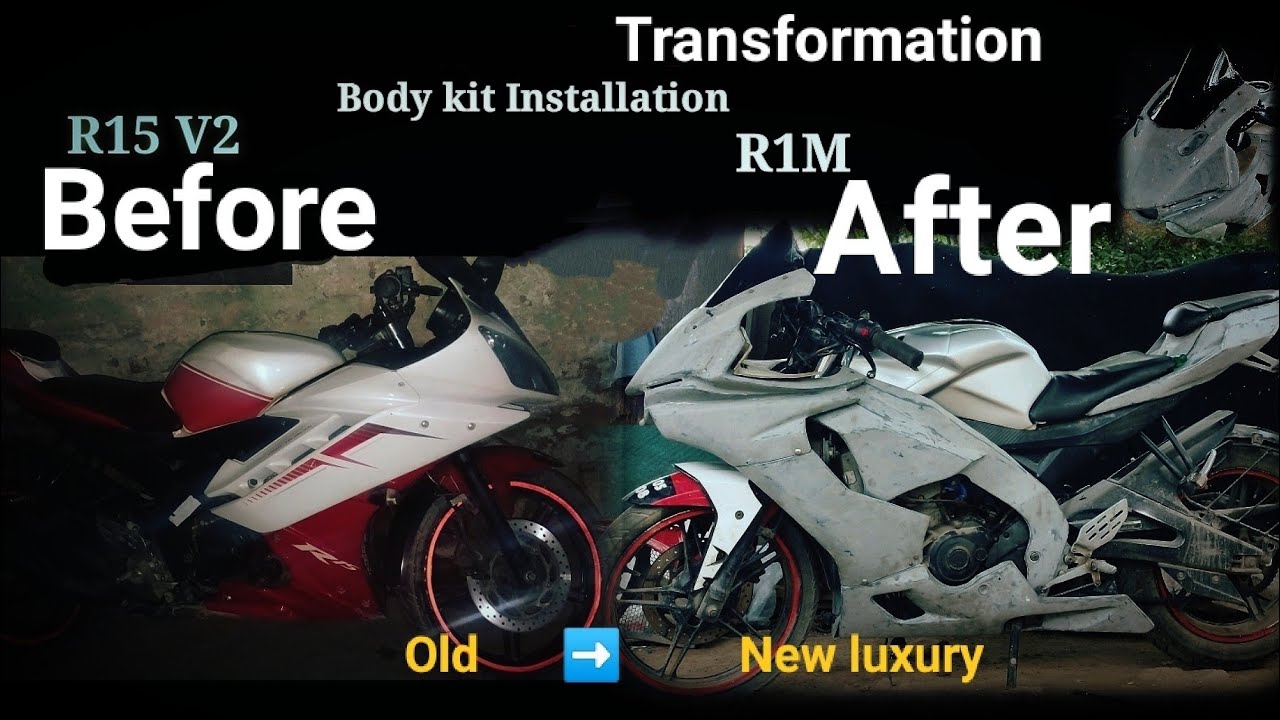 R1M FULL BODY KIT INSTALLATION ON R15 V2 - Yamaha R15 V2 MODIFIED - R15 CONVERTED INTO R1M RD!
