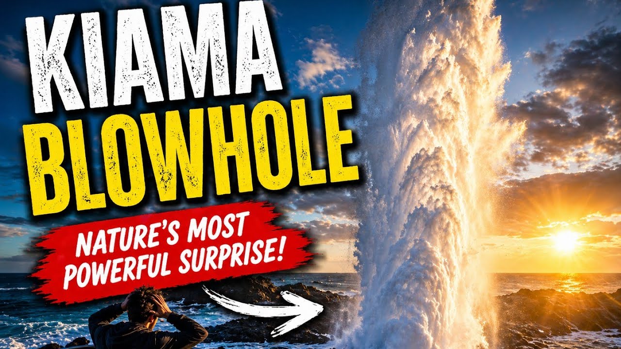 1 second it’s calm next it EXPLODES 🇦🇺🌊 World’s largest blowhole #sydneytravelvlog #blowhole #travel