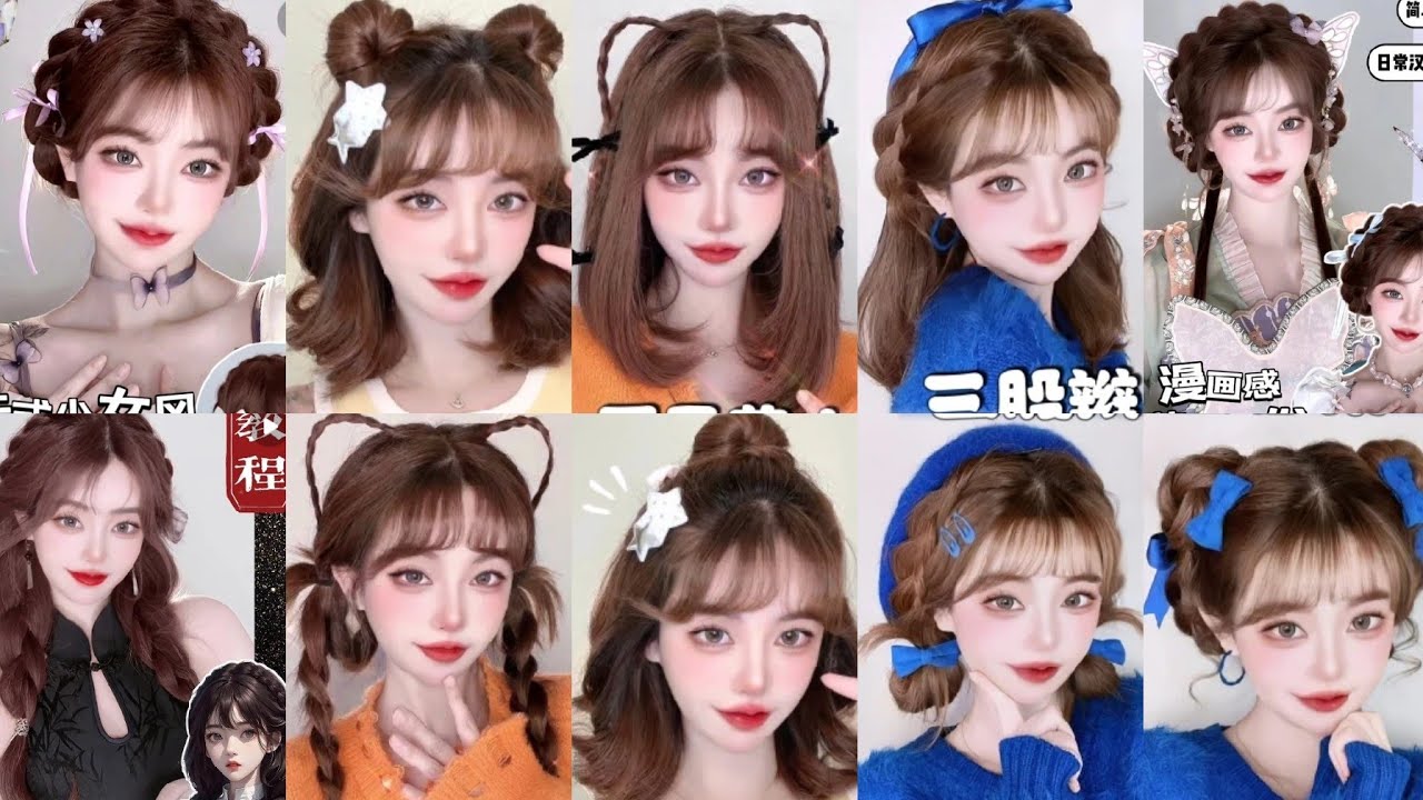 Super Easy & Cute Short Hairstyles Tutorials Unique Korean style for girl