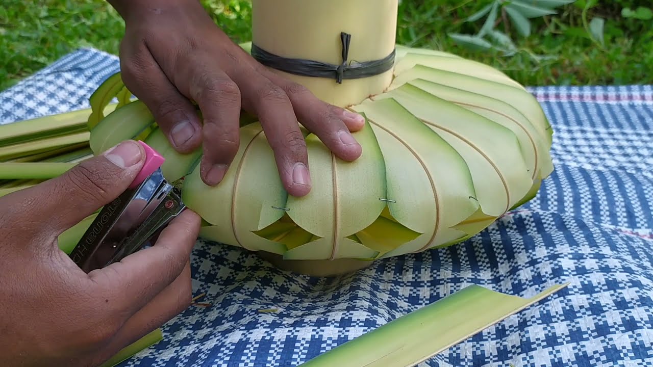 cara membuat hiasan penjor || simpel