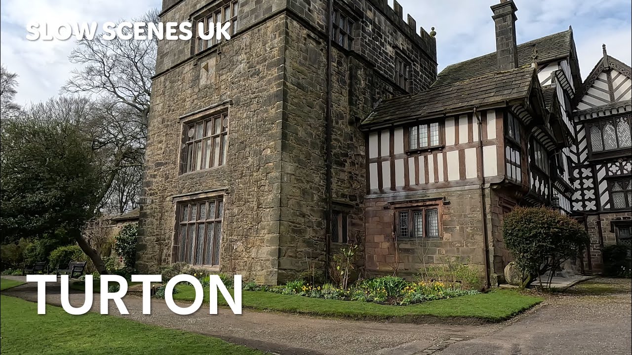 Turton Tower & Gardens - 4K walk - Slow Scenes UK