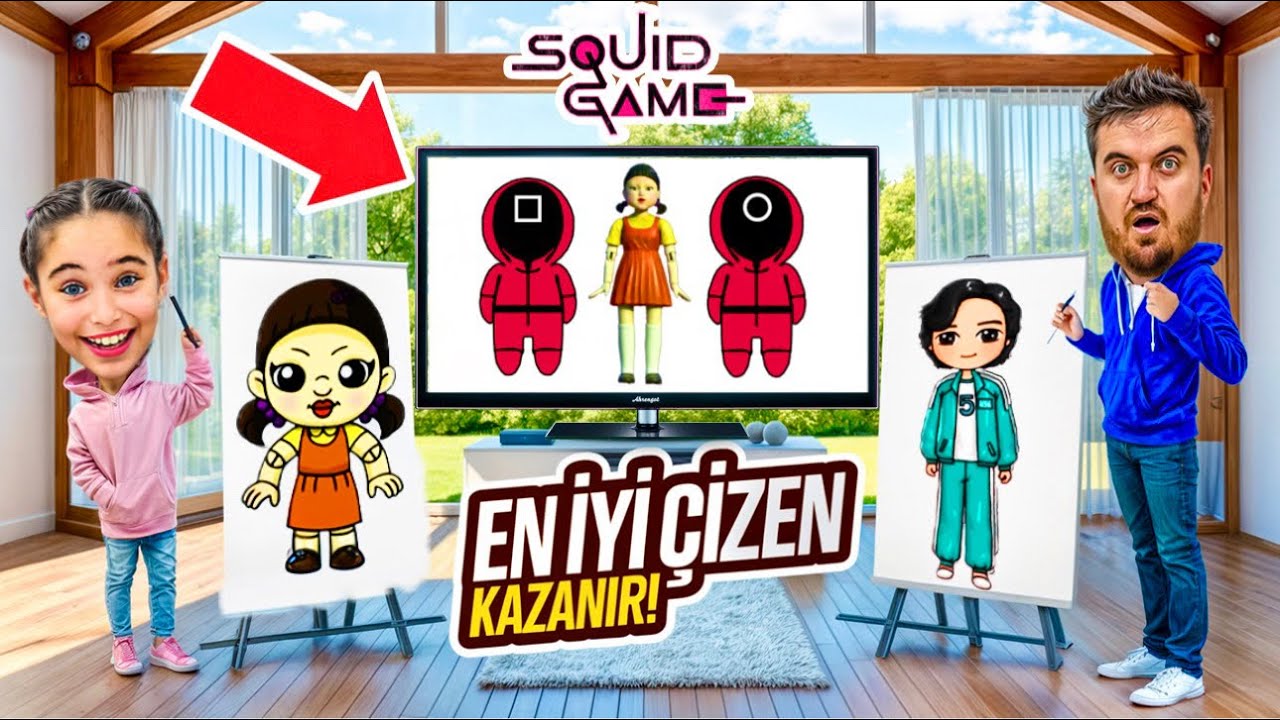 SQUID GAME EN İYİ ÇİZEN KAZANIR ELİF SİNEM !!