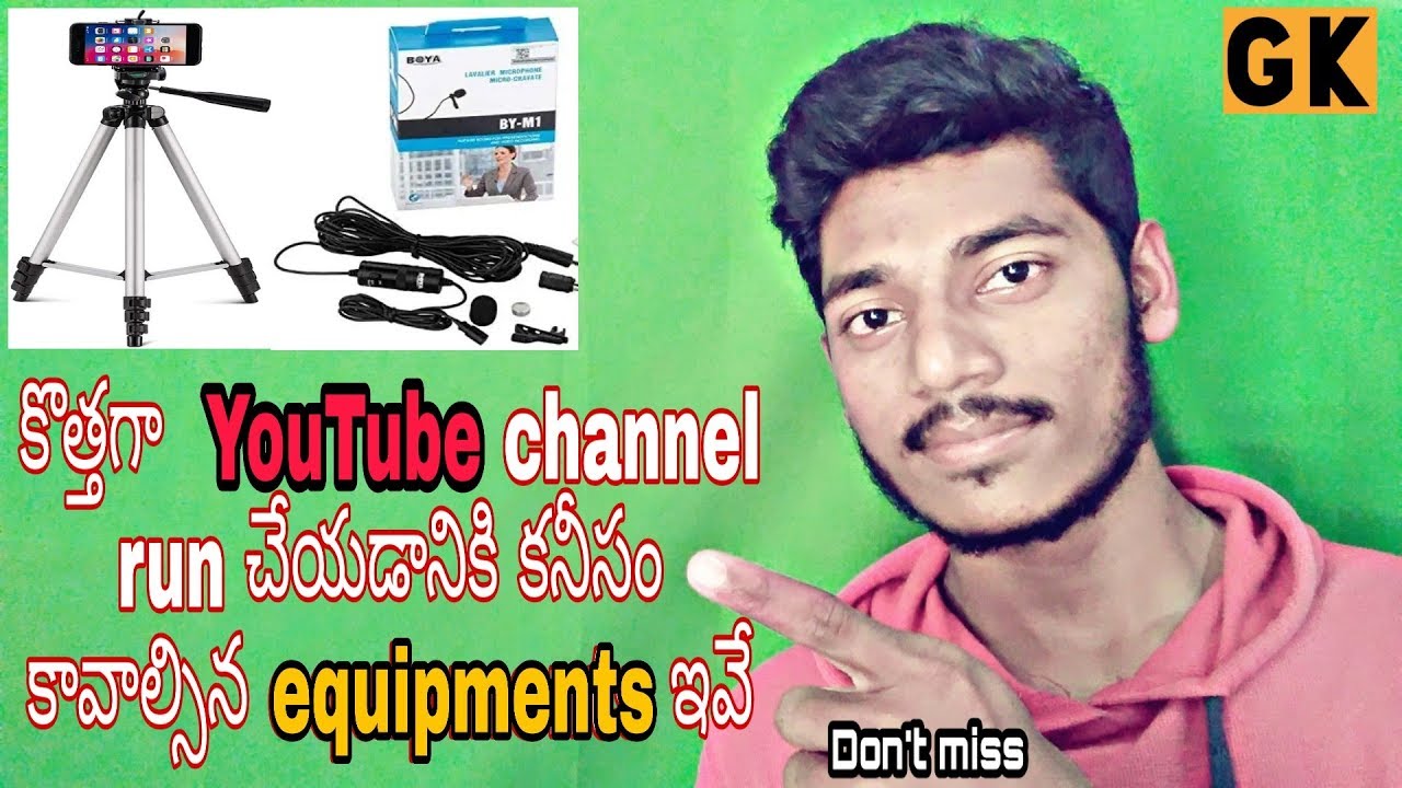 Basic YouTube equipments for beginners / YouTube studio setup / in telugu / GODUGU KALYAN