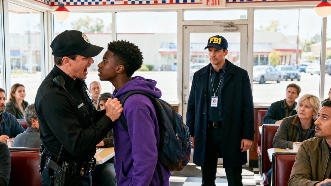 Arrogant Officer Bullies Teen in Diner — FBI Dad Turns Town Upside Down