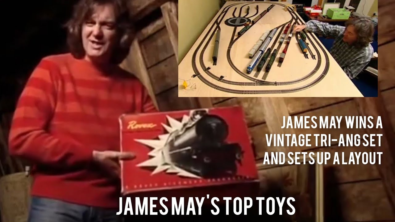 James May wins vintage Tri-ang set and builds a layout - James May's Top Toys (2005)