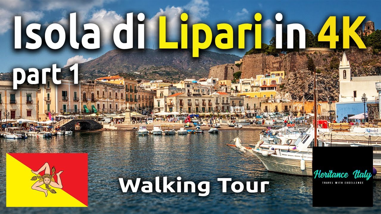 Lipari Island, Italy - 4K Virtual Walking Tour around the City - Travel Guide | Part 01 #italy