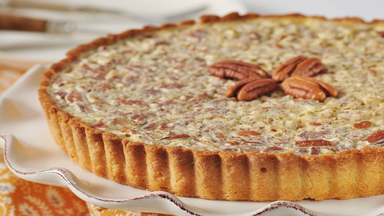 Pecan Custard Tart Recipe Demonstration - Joyofbaking.com