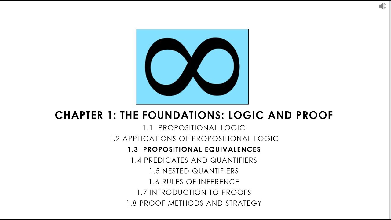 Discrete Math 1.3 Propositional Equivalences