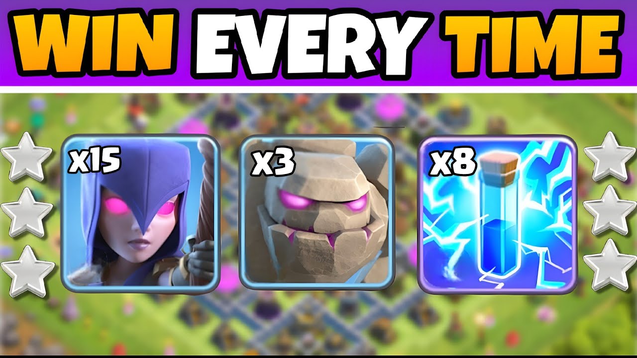 The Best TH12 Attack Strategy ZAP WITCH (Clash of Clans) 