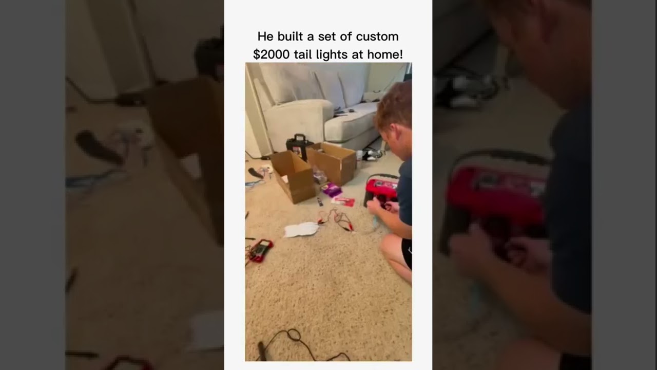 These custom tail lights were built at home!