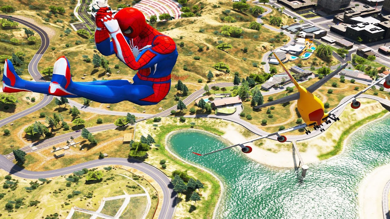 GTA 5 Water Ragdolls SPIDERMAN Jumps/Falls 4k Compilation #10 (Euphoria physics Funny Moments)