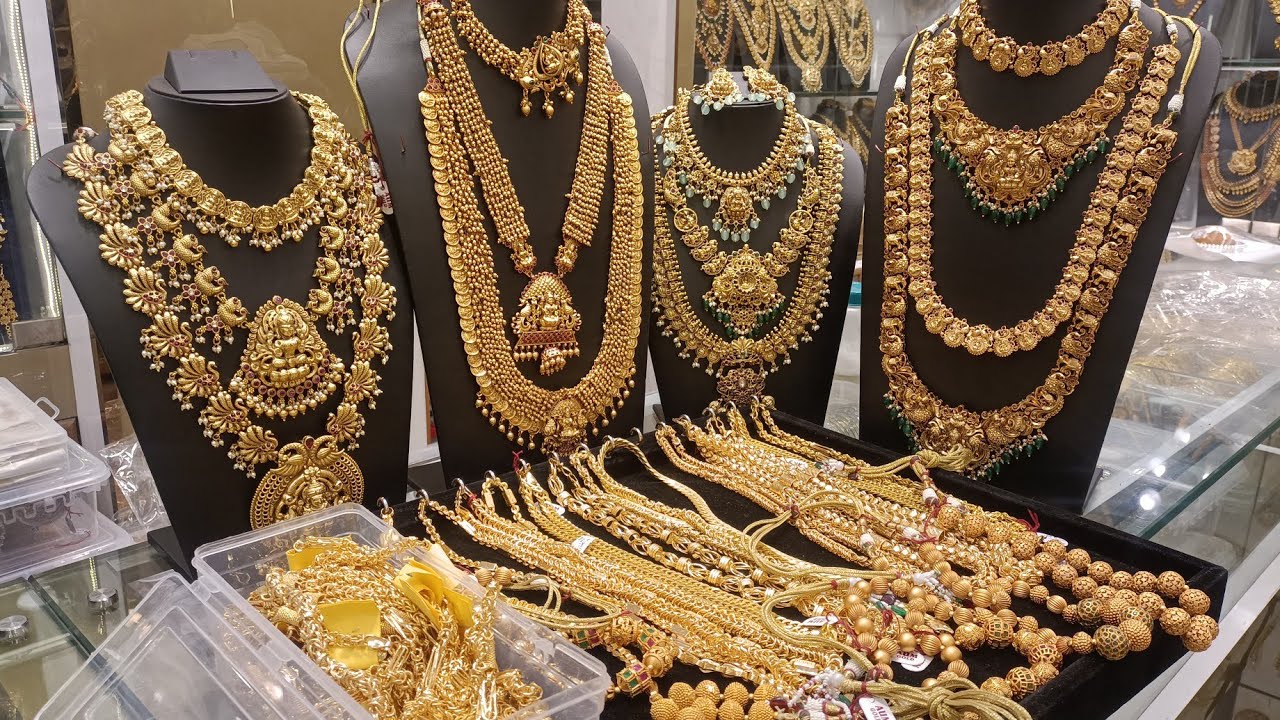 Chickpet Banglore Wholesale 1Gram Gold Garanty Bridal Collection|Resell Value Collection|Single Cour