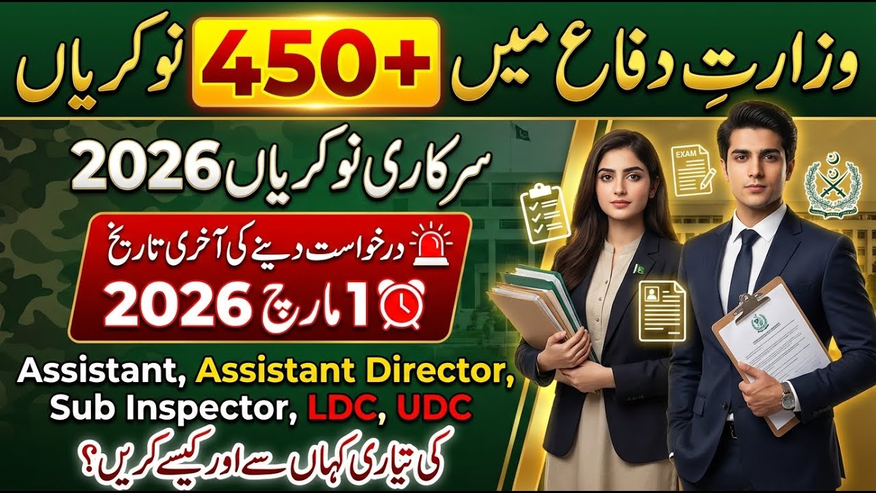 Ministry of Defence Jobs 2026 | BS-18 to BS-1 Posts | How to Apply, Test Date & Syllabus| Imp. Books