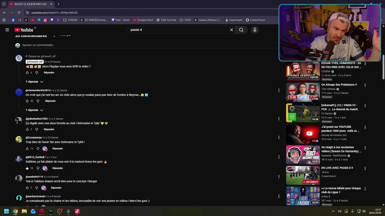 EN LIVE AVEC PASSE D !!