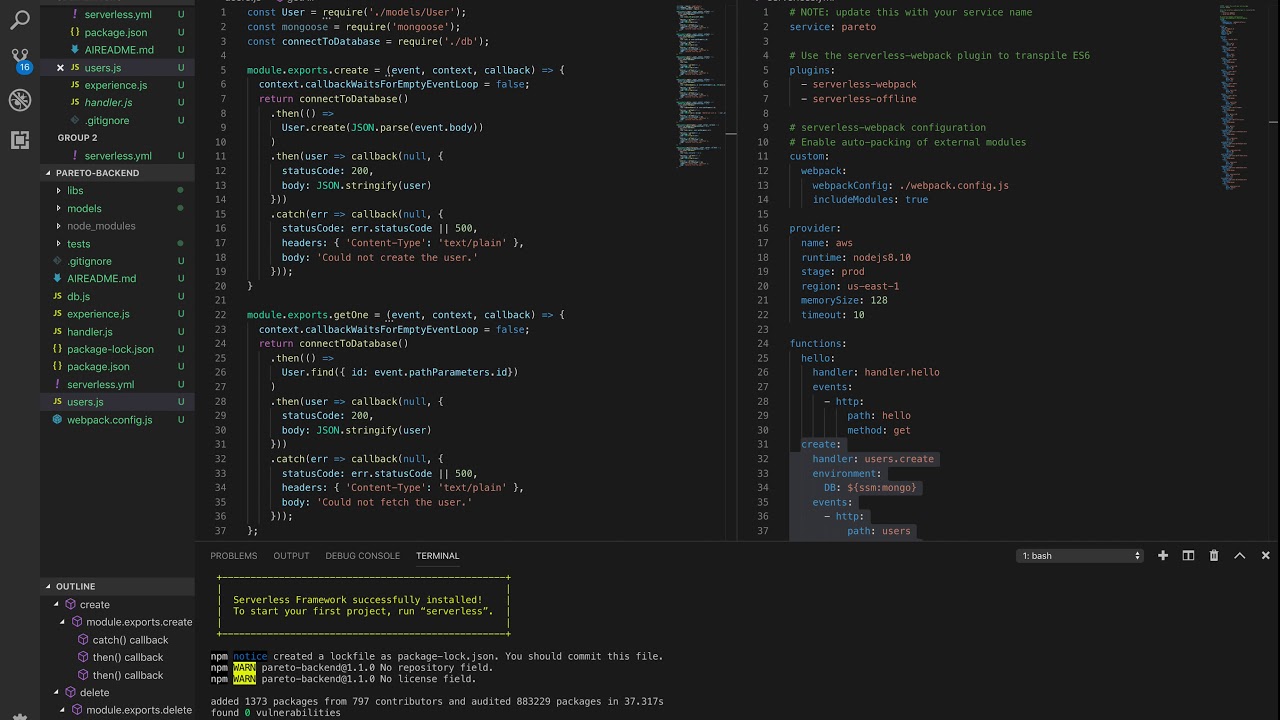 React, Node & AWS (6/X) - Serverless MongoDB CRUD API deployed on AWS
