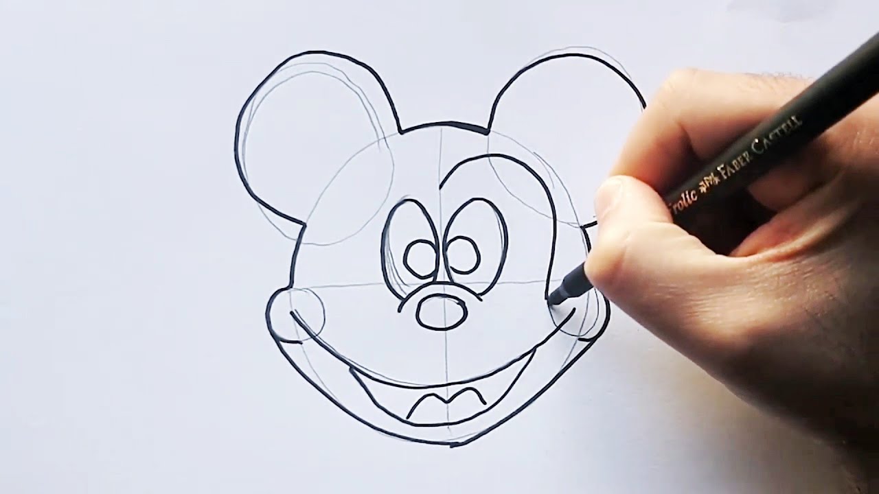 Apprendre comment dessiner Mickey mouse facilement &eacute;tape par &eacute;tape