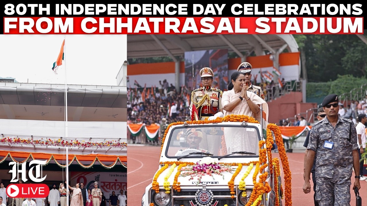 LIVE: 80th Independence Day celebrations from Chhatrasal Stadium | CM Rekha Gupta LIVE