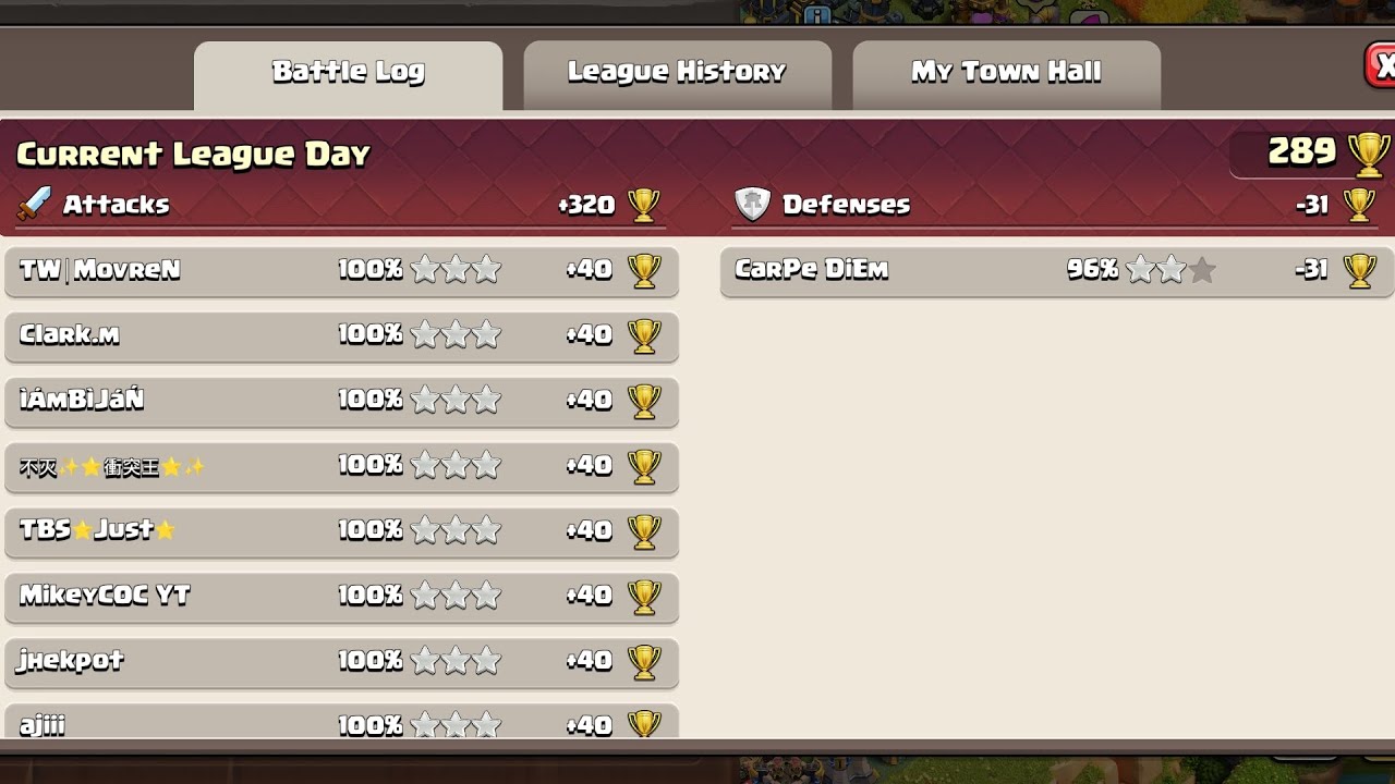 Over power attack in legend League 