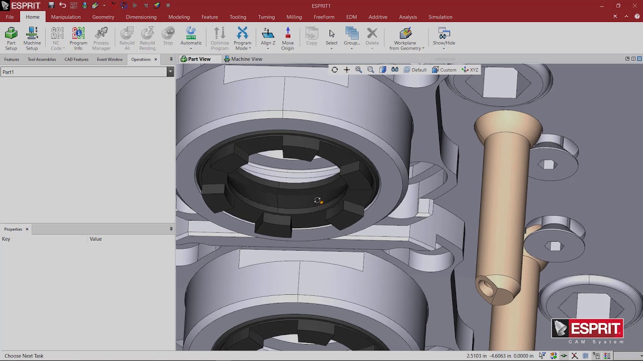 Making a Radial Dual Position Y-offset Live Milling Holder in ESPRIT