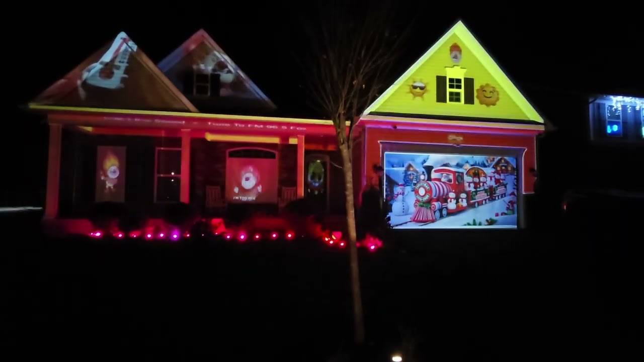 A demonstration of my residential projection mapping show for the 2025 holiday season.