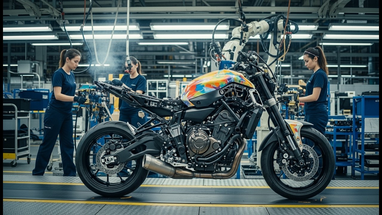 Inside Yamaha Motor Company – MT 07 Motorcycle Manufacturing Process From Factory to Finish...
