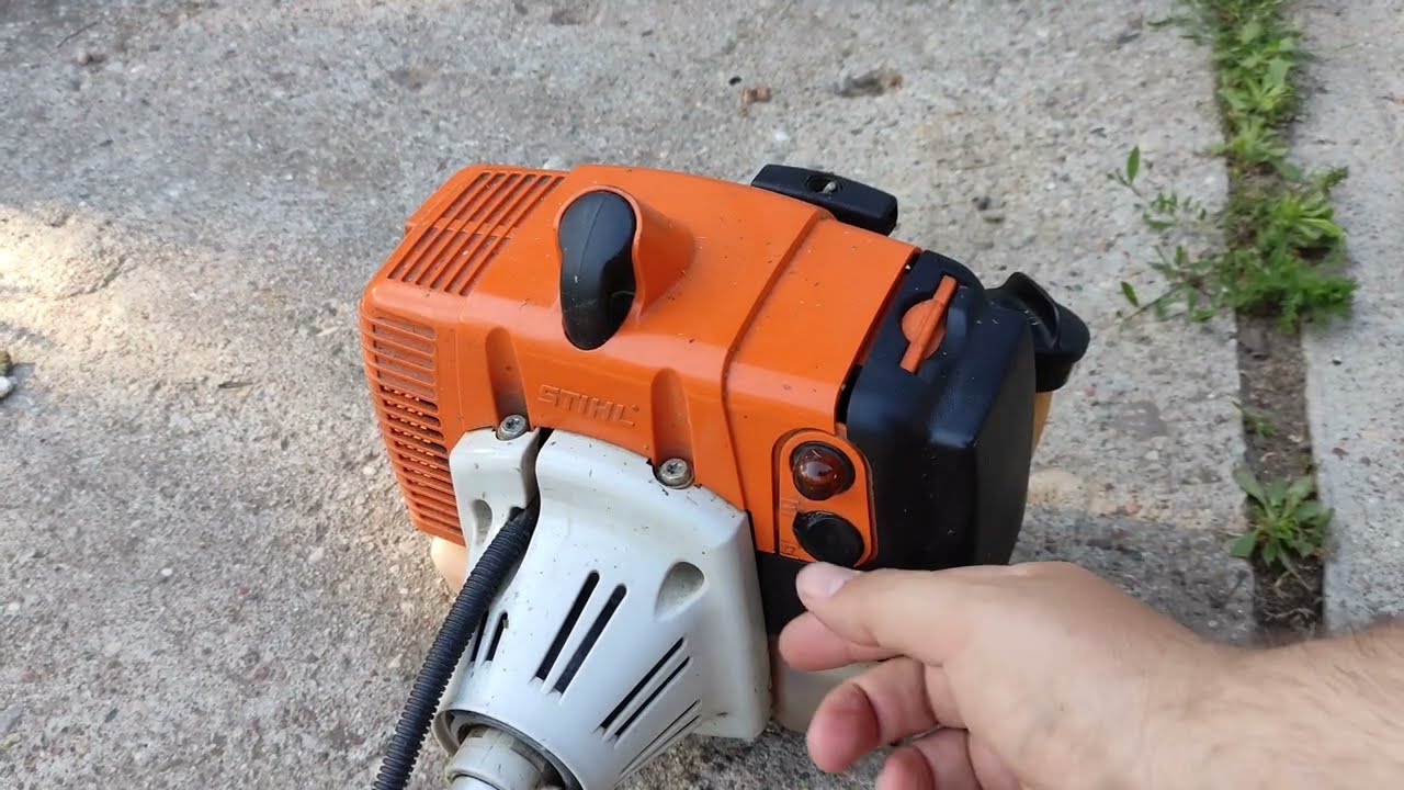 Как завести на холодную мотокосу Stihl FS 120,200,250, 300, 350 / how to cold start /