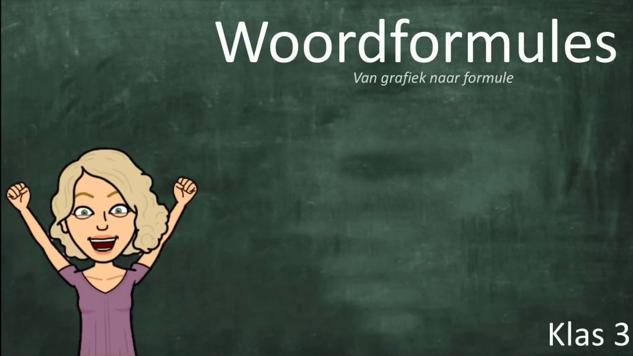 Woordformule maken bij een grafiek