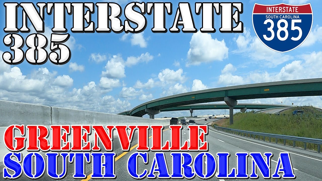 I-385 South - Greenville - South Carolina - 4K Highway Drive