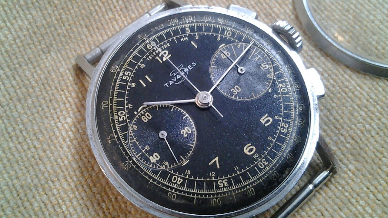 Vintage chronograph Tavannes cal 175 Venus. Хронограф Tavannes раритет
