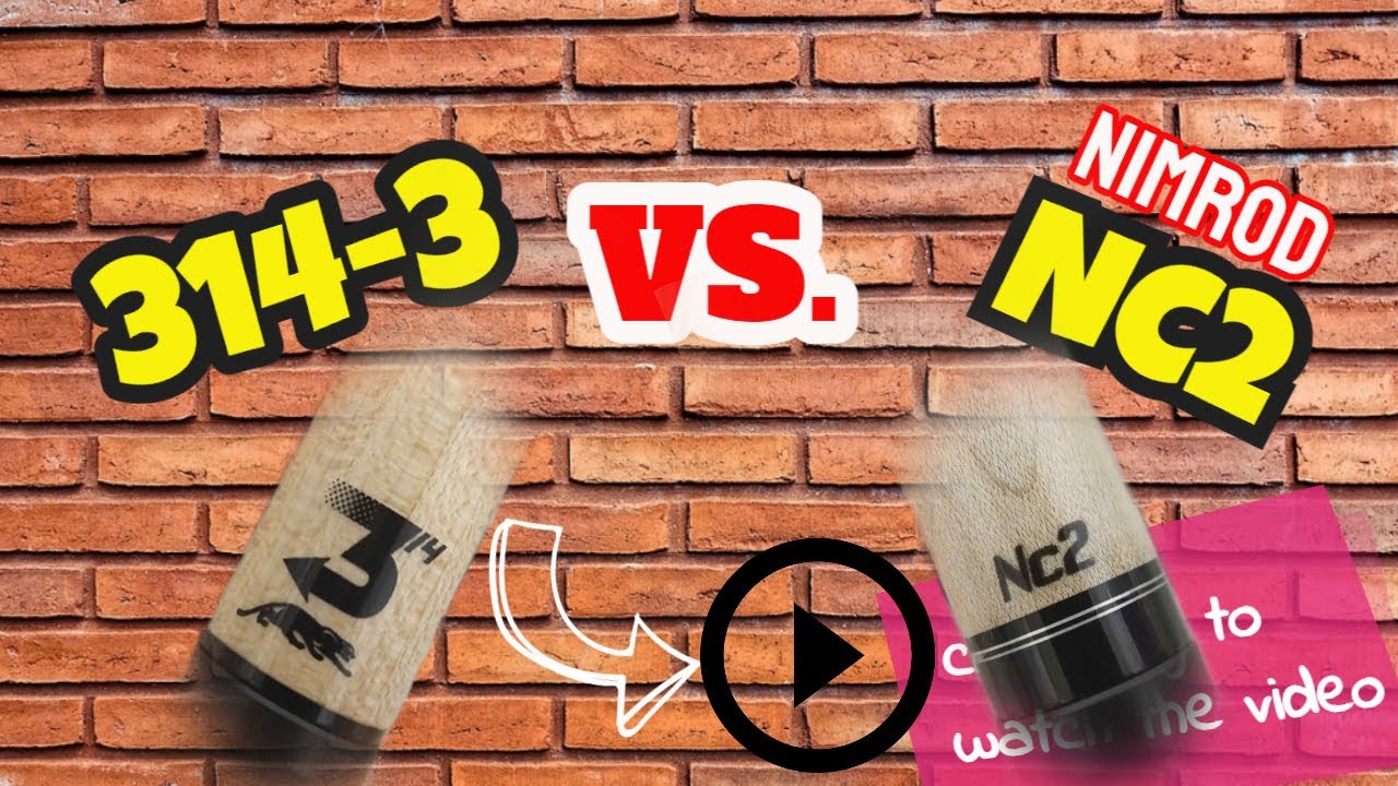 314-3 predator shaft VS NIMROD NC2 shaft and test hit #billiards #cuesport #pool#trickshot #snooker