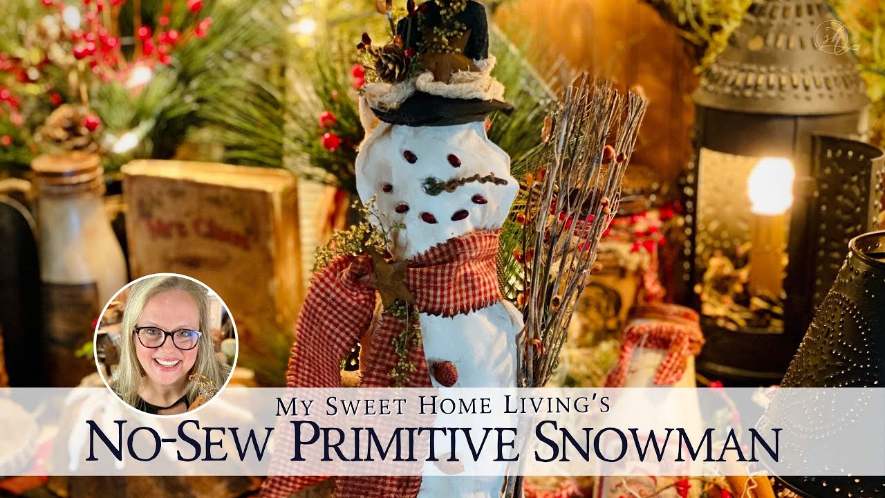No-Sew Primitive Snow Man