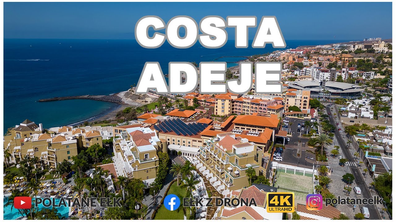 Costa Adeje Tenerife - Drone Footage [4K60fps]  Wybrzeże Adeje Teneryfa z drona