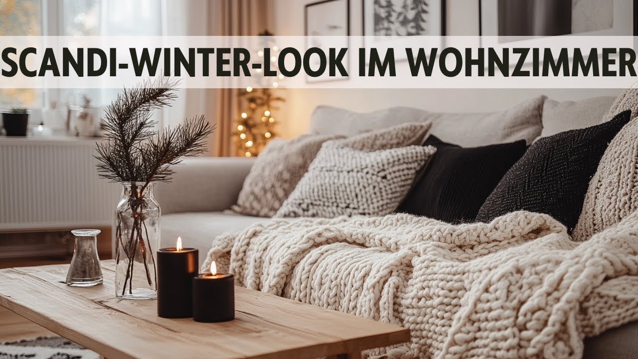 Skandinavische Winter-Deko für das Wohnzimmer: Nordisches Design trifft auf Wärme und Eleganz! ❄️✨